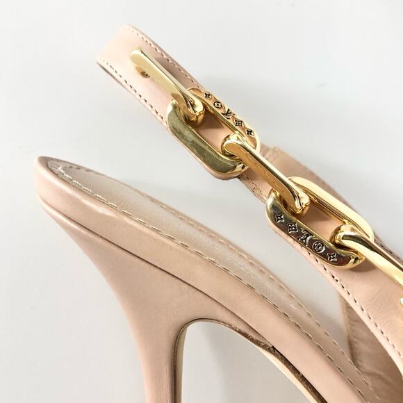 NIB Louis Vuitton Sparkle Slingback Pointed Toe Pumps 37 - Picture 6 of 11